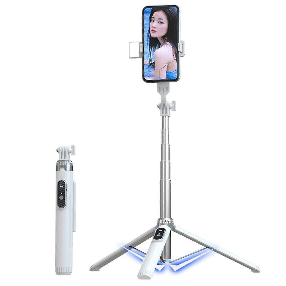 P160D 1.6m Extendable Selfie Stick Camera Tripod Stand with Single Fill Light and Wireless Bluetooth
