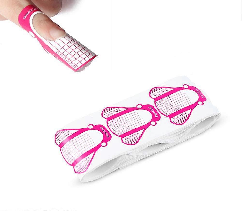 Bee Shaped Nail Extension Forms 100pcs Self Adhesive Acrylic UV Gel Tips with Precise Shaping Guide