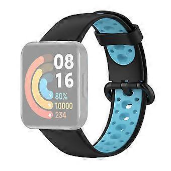 Dual Color Breathable Watch Band Soft Silicone Strap for Xiaomi Redmi Watch 2