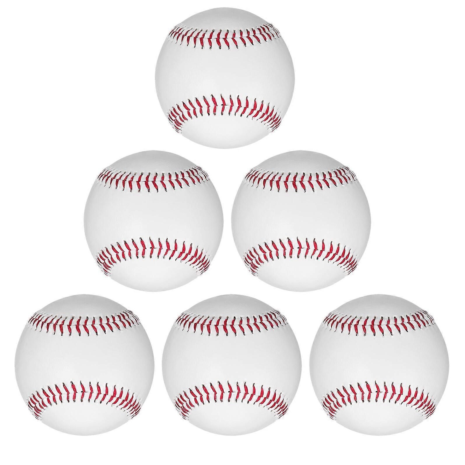 6pcs Baseball Training Balls for Practice Pitching and Throwing Soft Indoor Outdoor Baseballs for Beginners