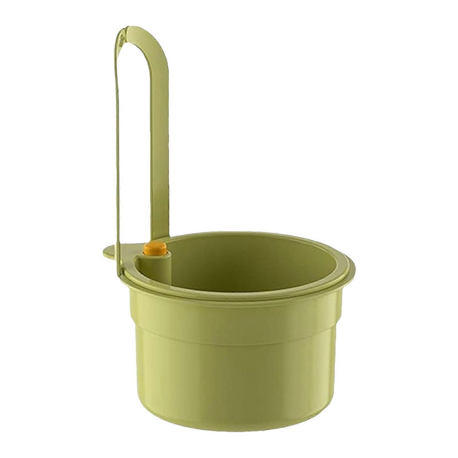 Double Layer Sink Strainer Basket with AntiClogging Design for Kitchen and Fruit Washing Green