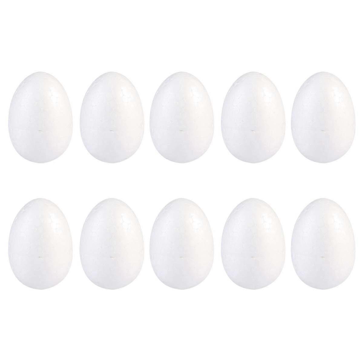 20 Pcs 7cm Foam Eggs White Polystyrene for DIY Easter Egg Painting and Spring Craft Decorations
