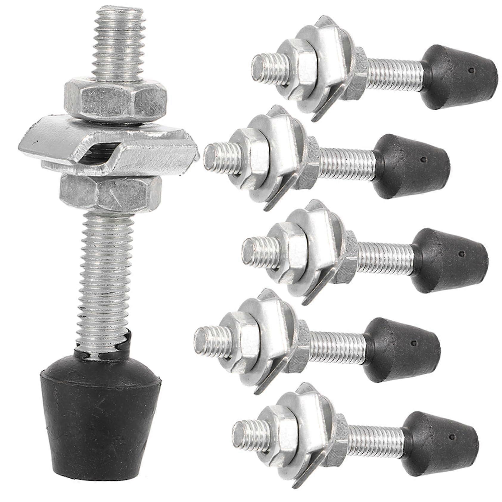 Toggle Clamp Screws Set 6pcs AntiRust Smooth Surface Easy Install Woodworking Clamp Bolts Silver