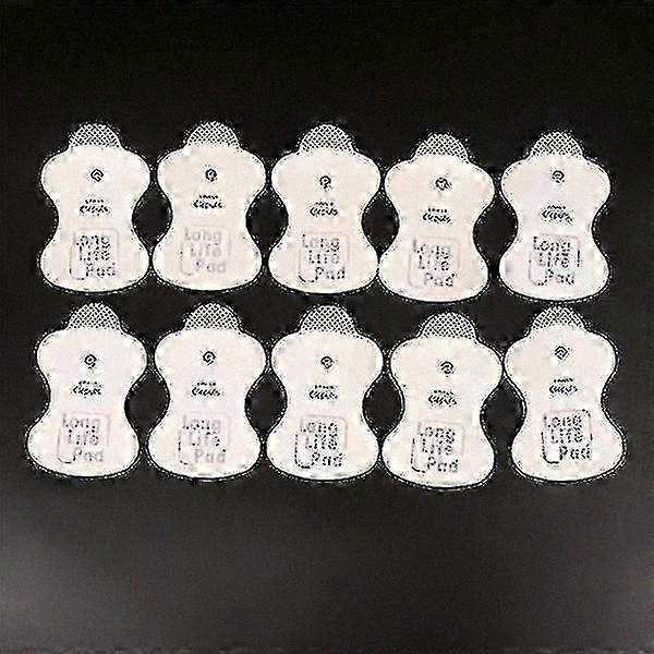 10 Pack White Replacement Electrode Pads for Omron Elepuls Massagers