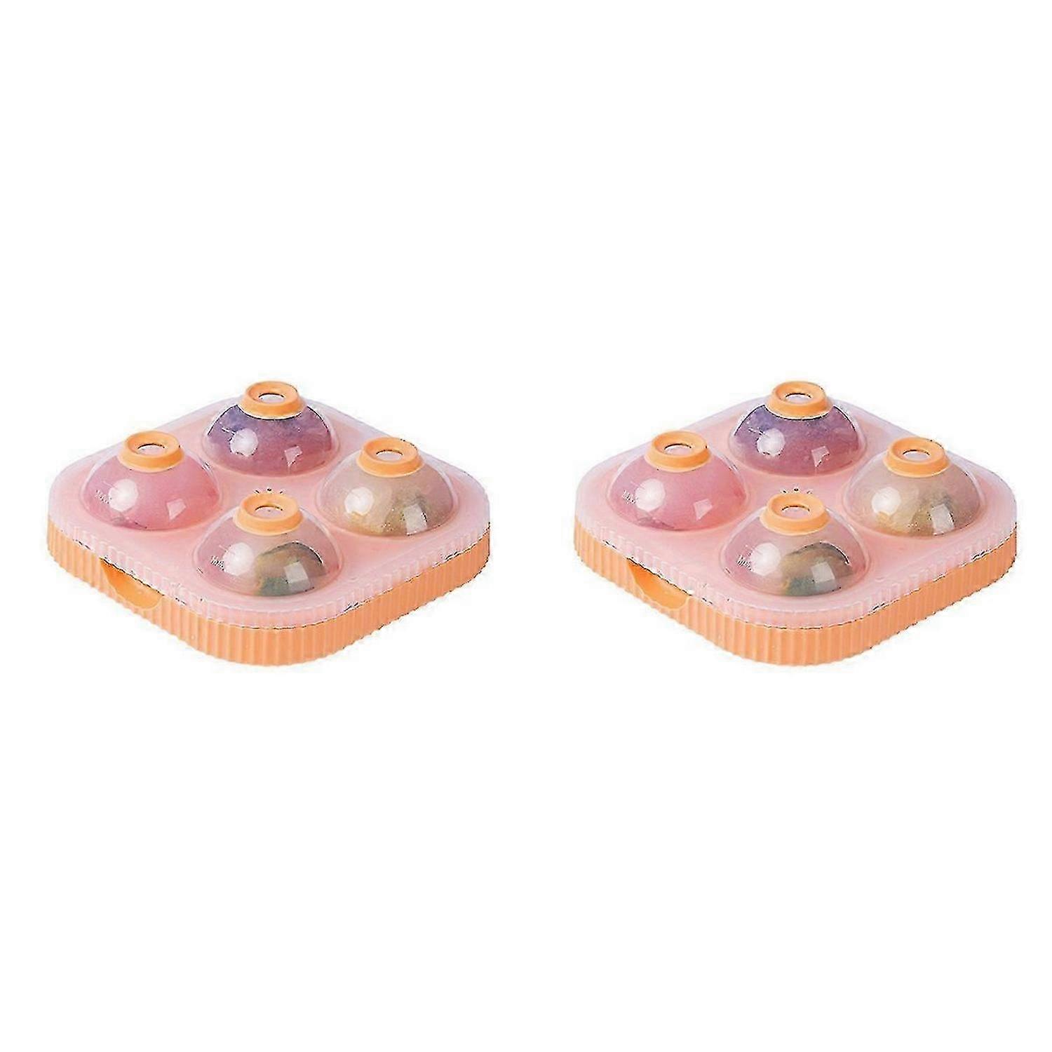 6.5cm large round highball ice cube mold tray, orange