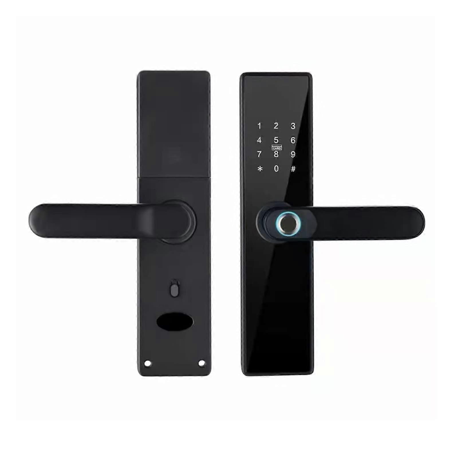 Smart Door Lock with Biometric Fingerprint, App Remote Unlock, Keyless Entry, Black K7 Pro+
