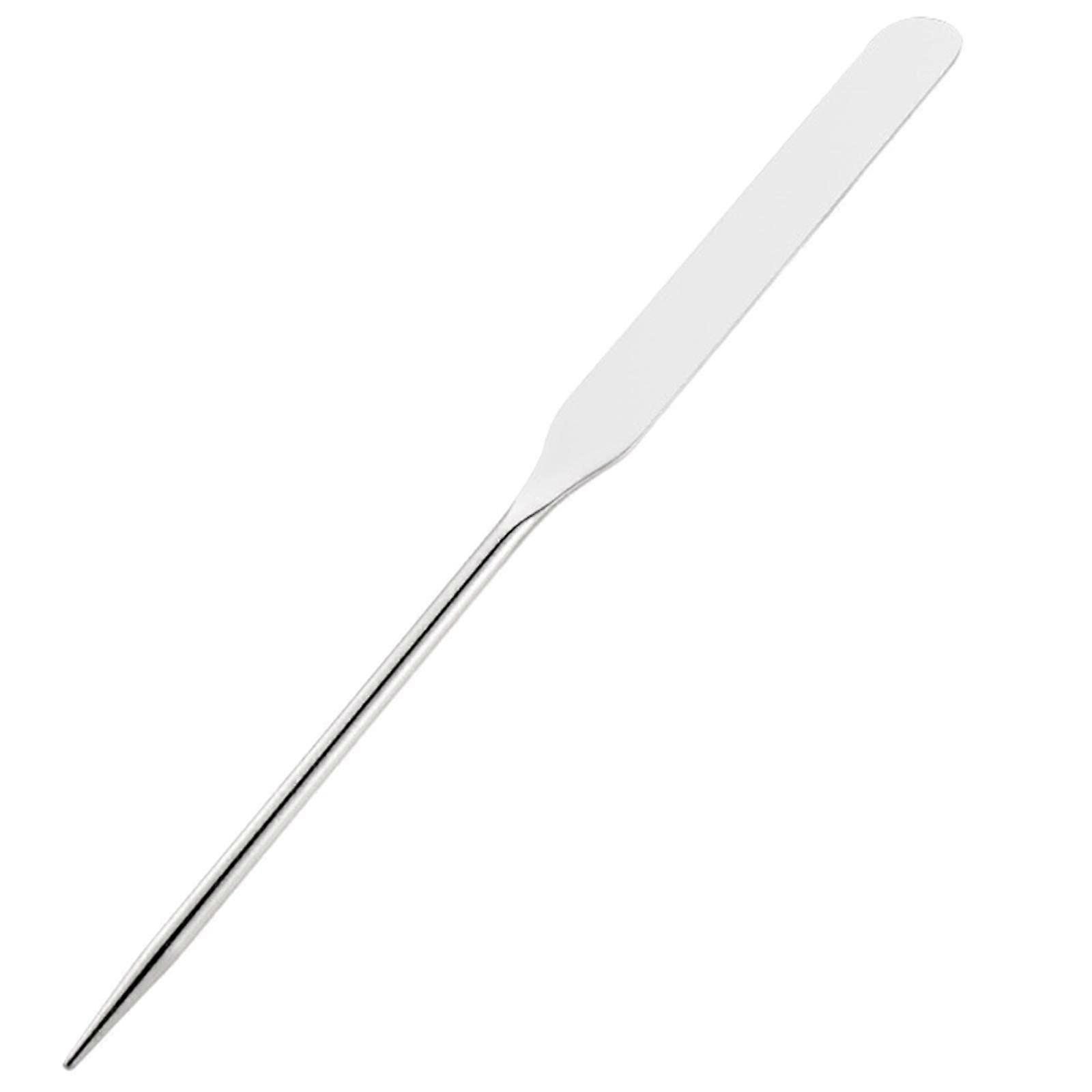Makeup Mixing Spatula Stainless Steel Tool with Ergonomic Angled Head for Precise Cosmetic Blending