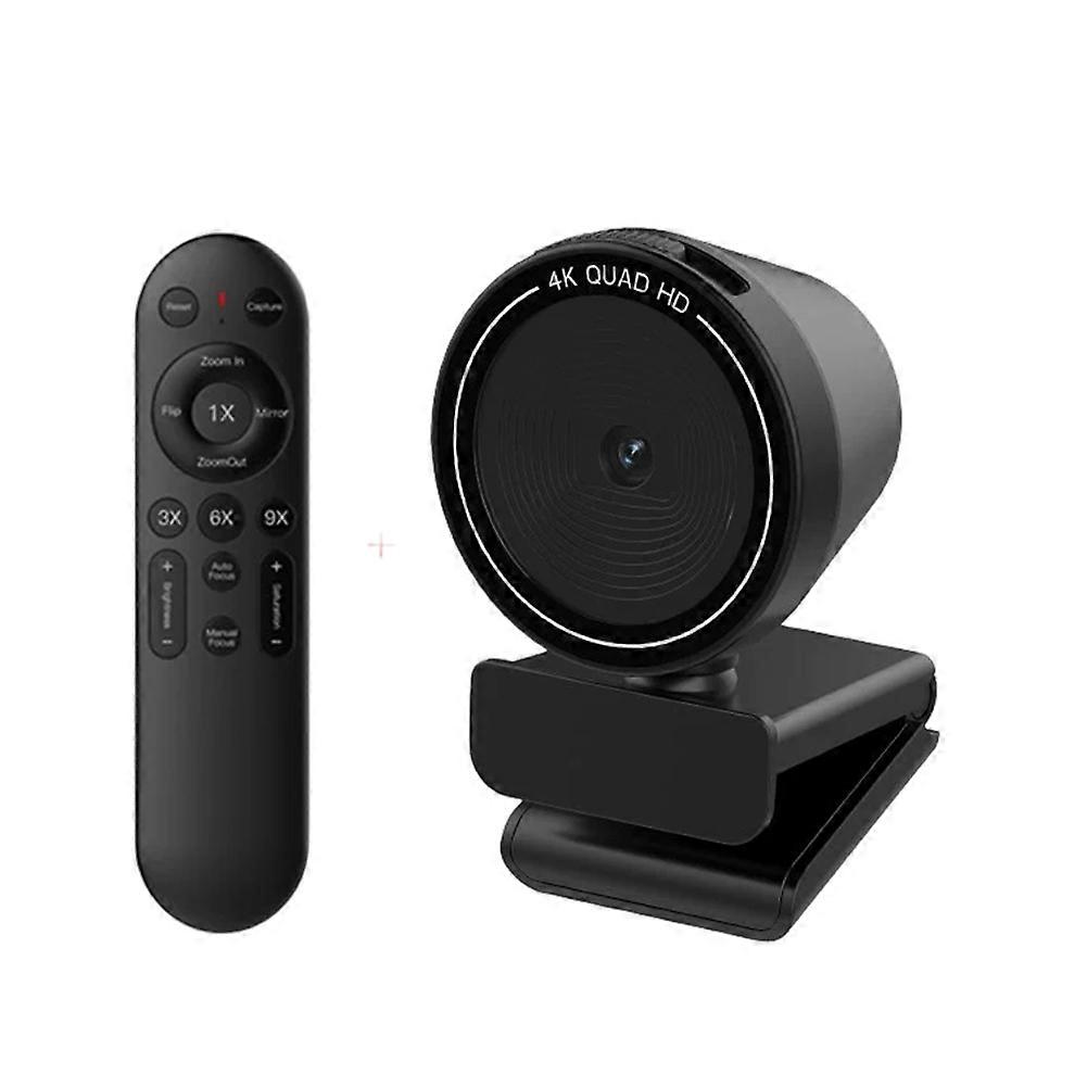 4K HD Computer USB Webcam for Live Streaming, Online Classes, Video Conference Autofocus Camera with Remote Control