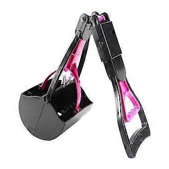 Large Dog Poop Scooper with Long Handle and Ergonomic Grip, Foldable Pet Waste Pickup Tool