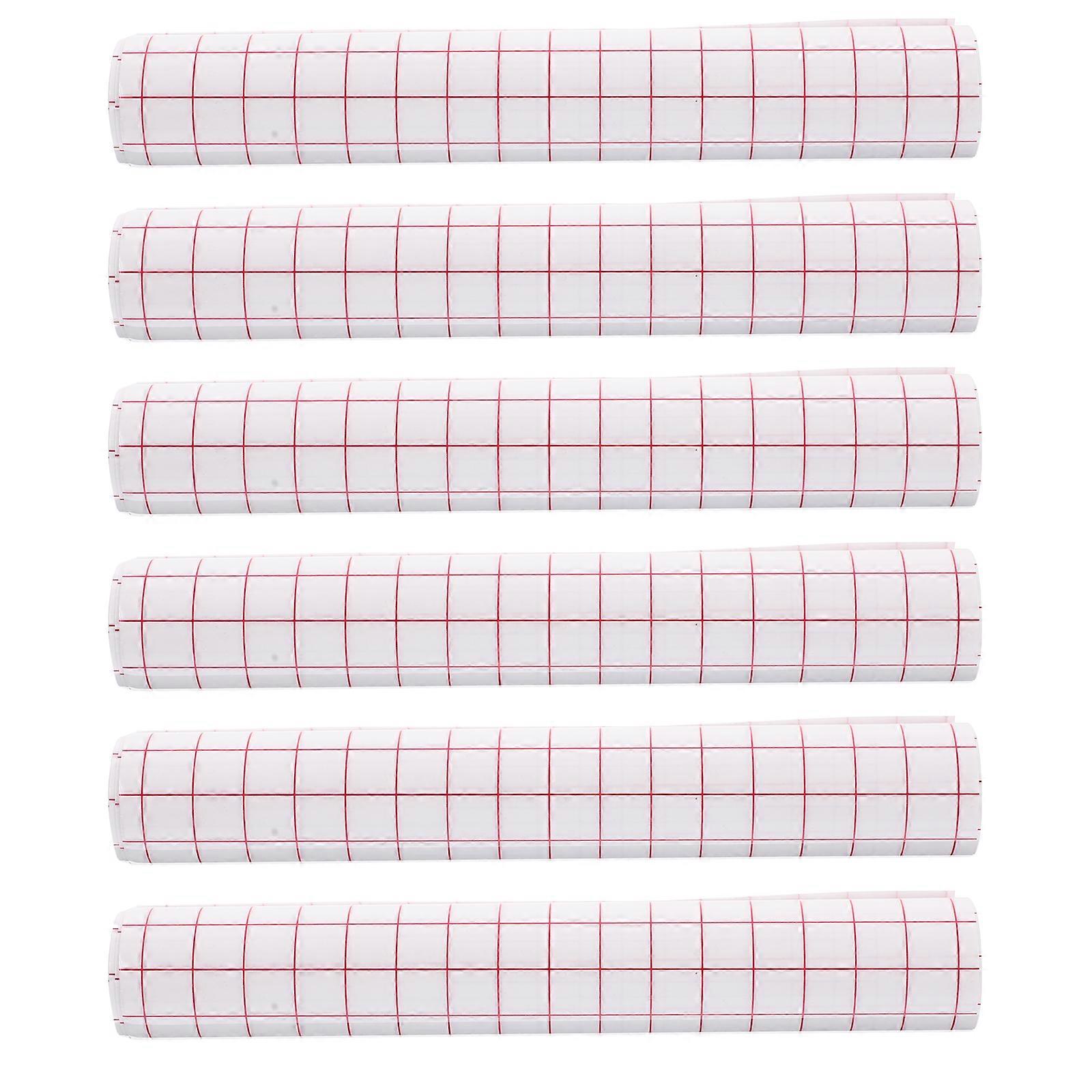 Clear Vinyl Transfer Tape Pe for Decor 6Pcs Grid Alignment Sticker