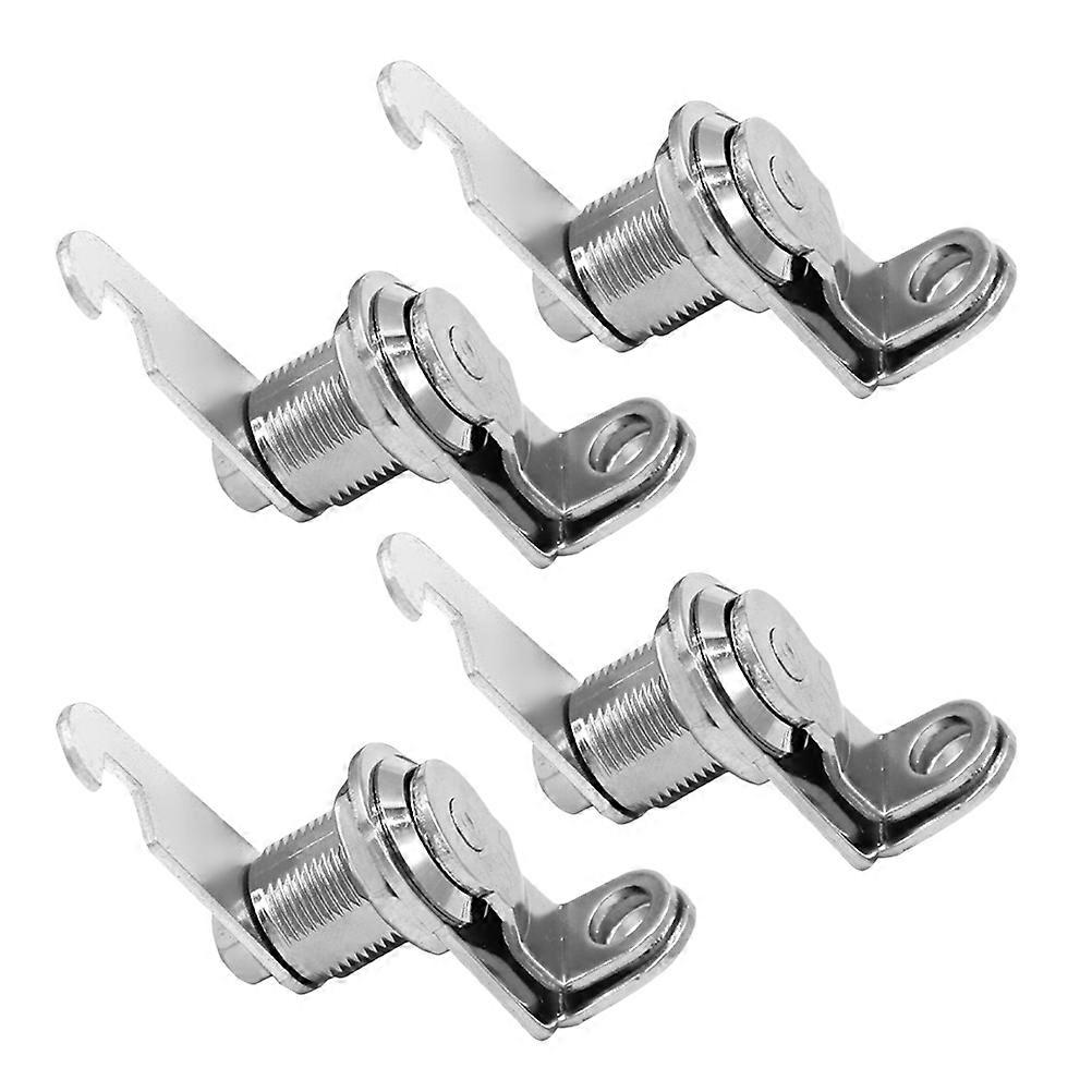 Mailbox Lock Zinc Alloy File Cabinet Locks for Security Use 4Pcs Set Silver