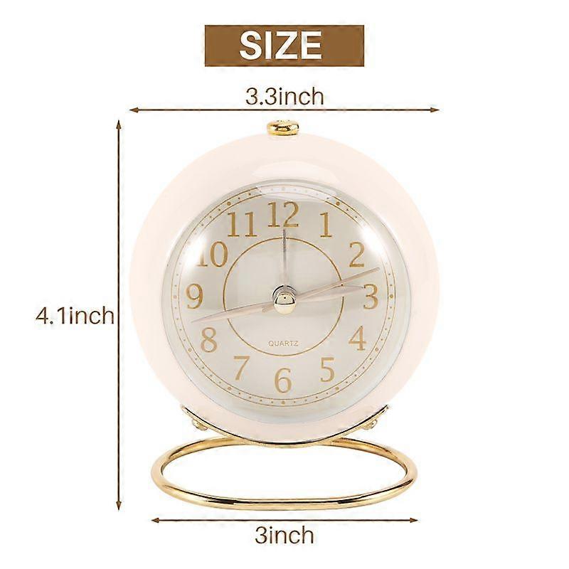 Small Table Clocks, Alarm Clock with Backlight for Bedroom Decor