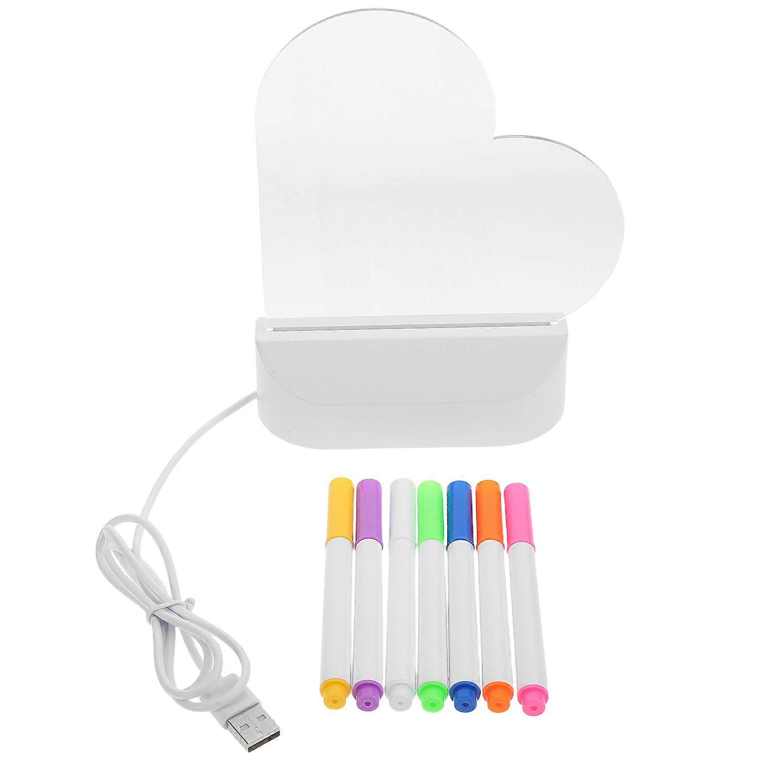 Light Up Board LED Acrylic Message Board for Home 4Sets with Stand