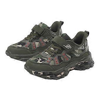 Einfache Sneaker für Jungen und Mädchen, Camouflage-Patchwork, Schnürschuhe, leichte Schuhe mit weicher Sohle, Klettverschluss, hautfreundliches Material für Kinder