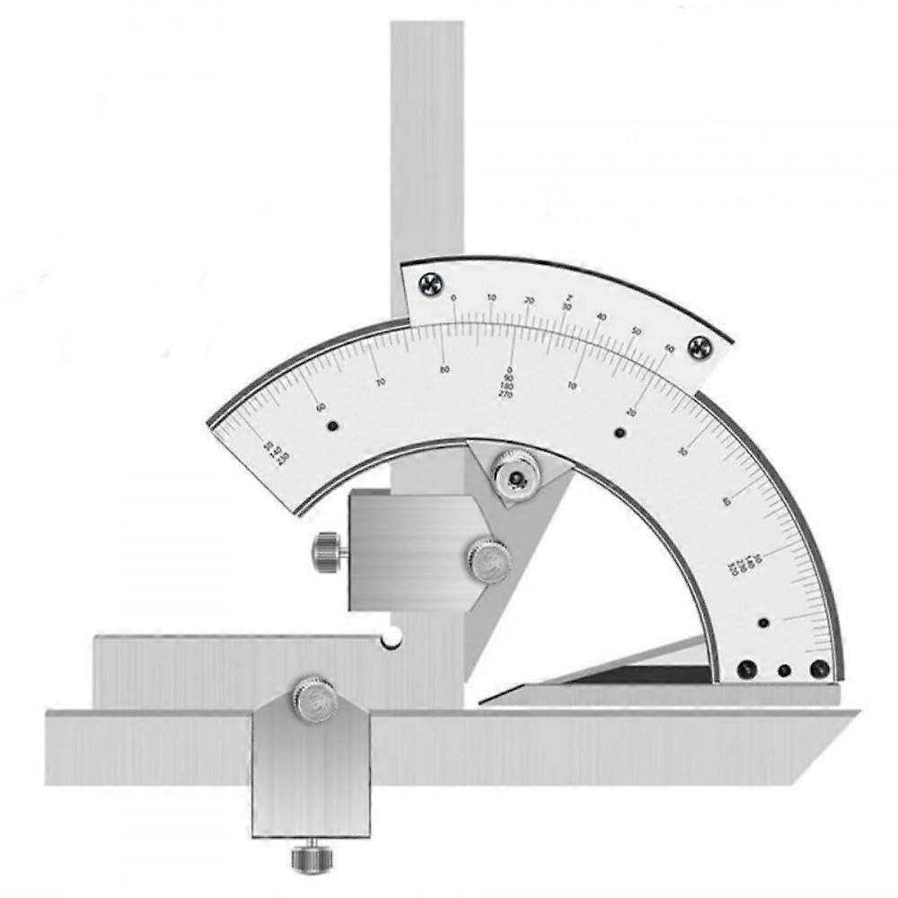 320 Degree Universal Angle Ruler with Diagonal Extension Blades Roller Knobs and Fine-tuning Devices Bevel Protractor