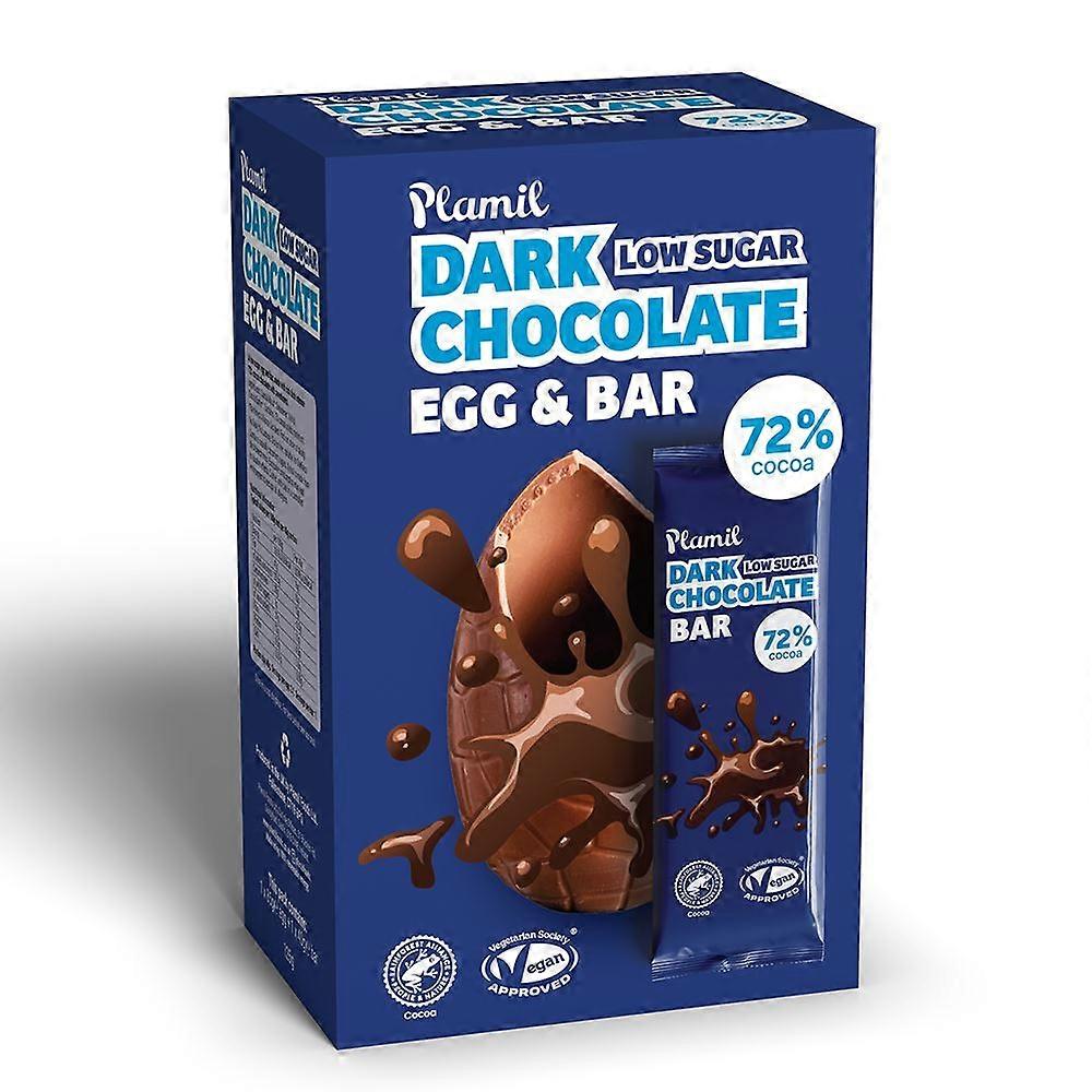 Plamil Dark Low Sugar Egg and Bar 125g
