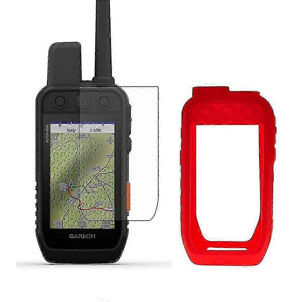Garmin Alpha 200i 300i Silicone Case and Screen Protector Set