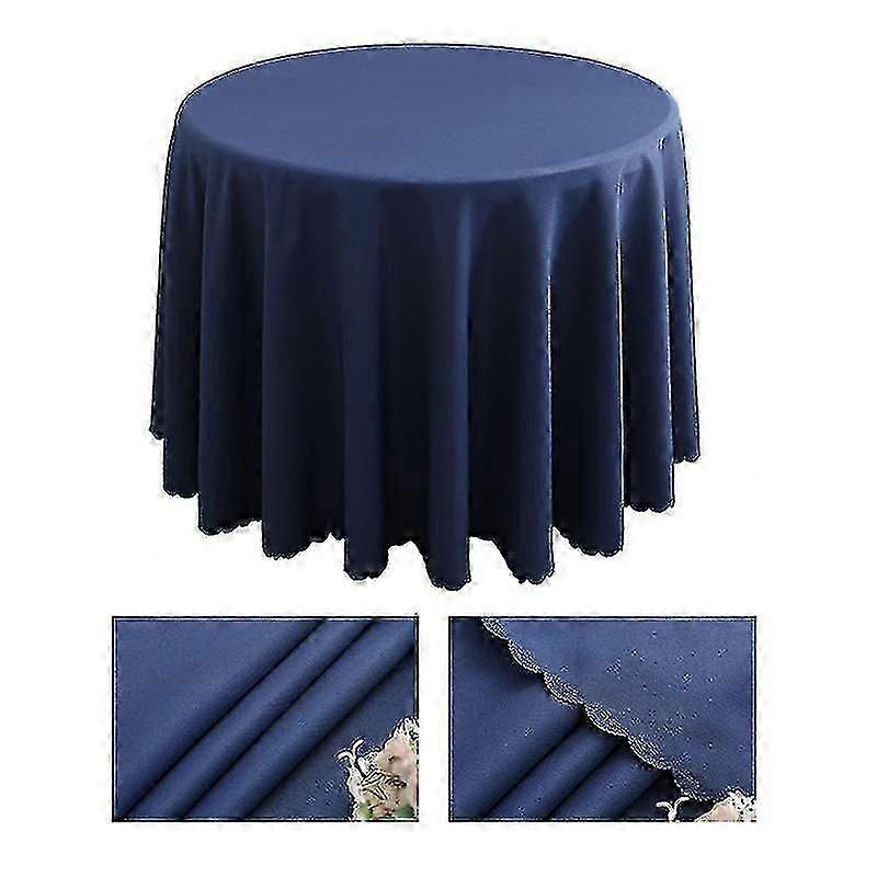 Vaskbar polyesterduk mørkeblå til bryllup