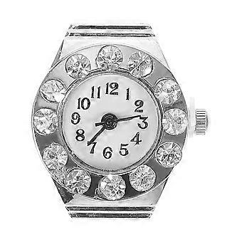 Creative Finger Watch Cartoon Alloy Ring Watch for Kids 1Pcs Silver