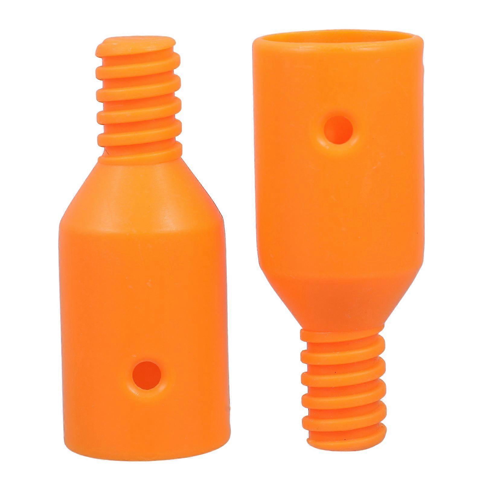 2pcs Broom Handle Adapter Threaded Pole End Plastic Handle Grip Threaded End Replacement for Mop and Broom Cleaning Tools