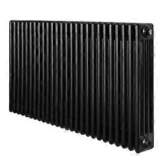 Traditional 4 Column Radiator 600mm x 1190mm Modern Central Heating Heater Matt Black Carbon Steel