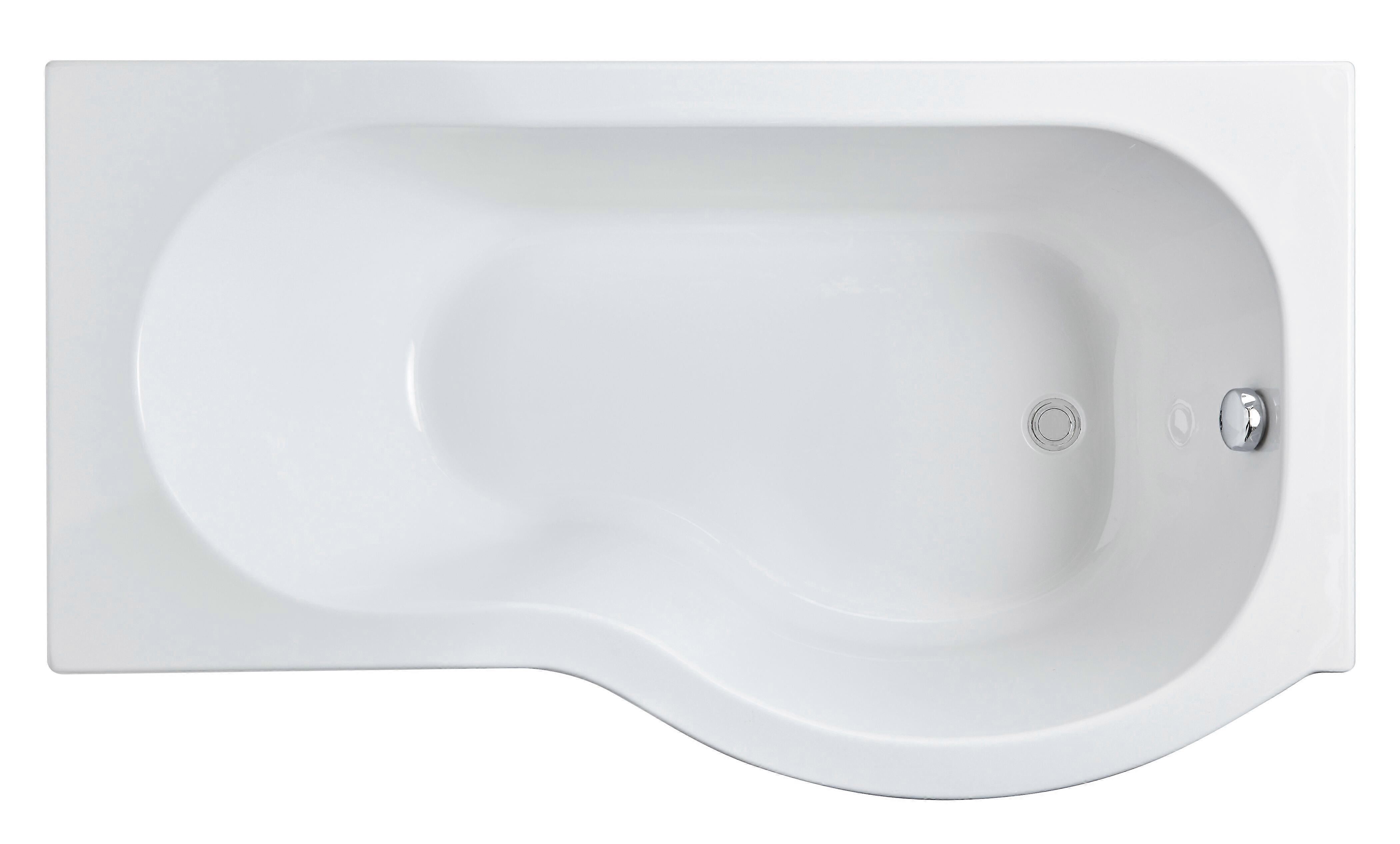 1500mm P shaped showerbath RH
