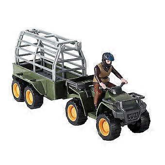 1 Satz simulierter Bauernhoffahrer Motorradmodell Spielzeug realistisches Mini-Bauernhof-Ornament