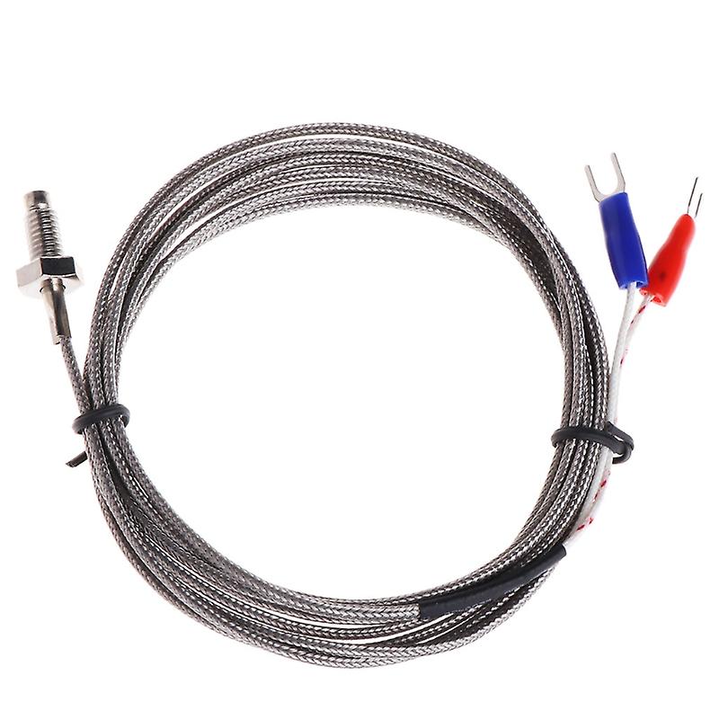 M6 Screw Probe Temperature Sensor K Type Thermocouple 2 Meters Cable 0-400