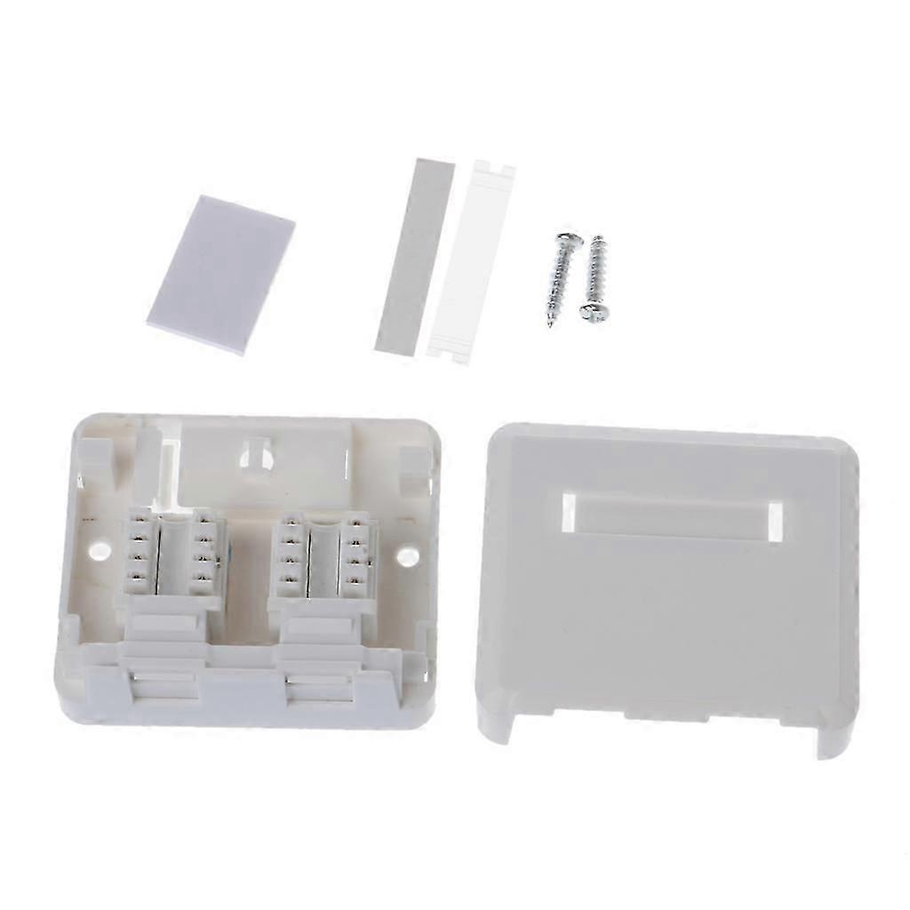 Desktop JB Dual-port Panel Ethernet Cable Junction Box with 2 Cat6 Modules
