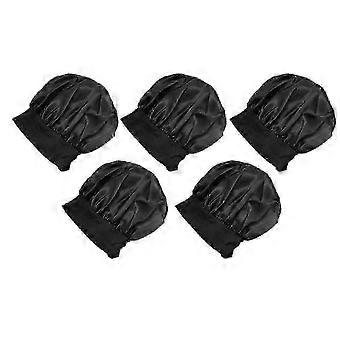 2026 Suitable 5PCS Sleeping Hair Cap Silk Fabric Wide Band Satin Bonnet Breathable Headband Bonnets