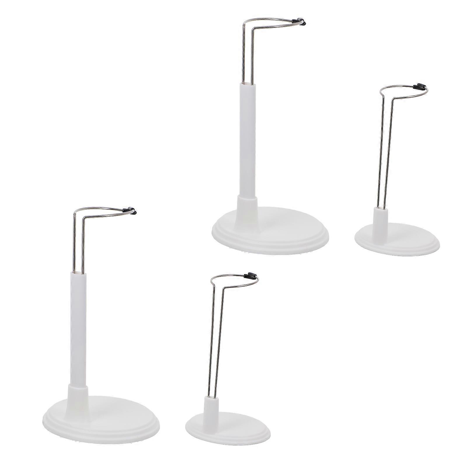 4pcs Plastic Doll Bracket Figures Keeping Stand Rack Round Base Display Rack