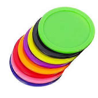 8pcs Air Hockey Pucks Set For Game Tables Heavy Duty 64mm Replacement Accessories For Home Kids Adults Table Games Entertainment