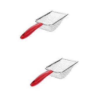 Cat Litter Scoop Stainless Steel for Cleaning with 2Pcs Household Sand Sifter