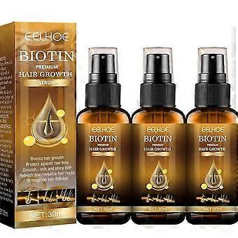 3x Biotin Haarwuchsspray, Anti-Schuppen-Juckreizbehandlung, trockenes und krauses Haar, nährt die Kopfhaut, repariert geschädigtes Haar, Haarpflege-Öle S05
