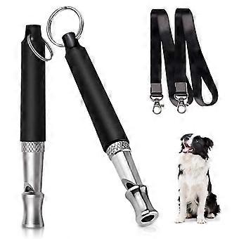 Dog Whistle, 2 Pieces Adjustable Dog Recall Whistle, Ultrasonic Dog Whistle with Lanyard, Dog Training Whistle