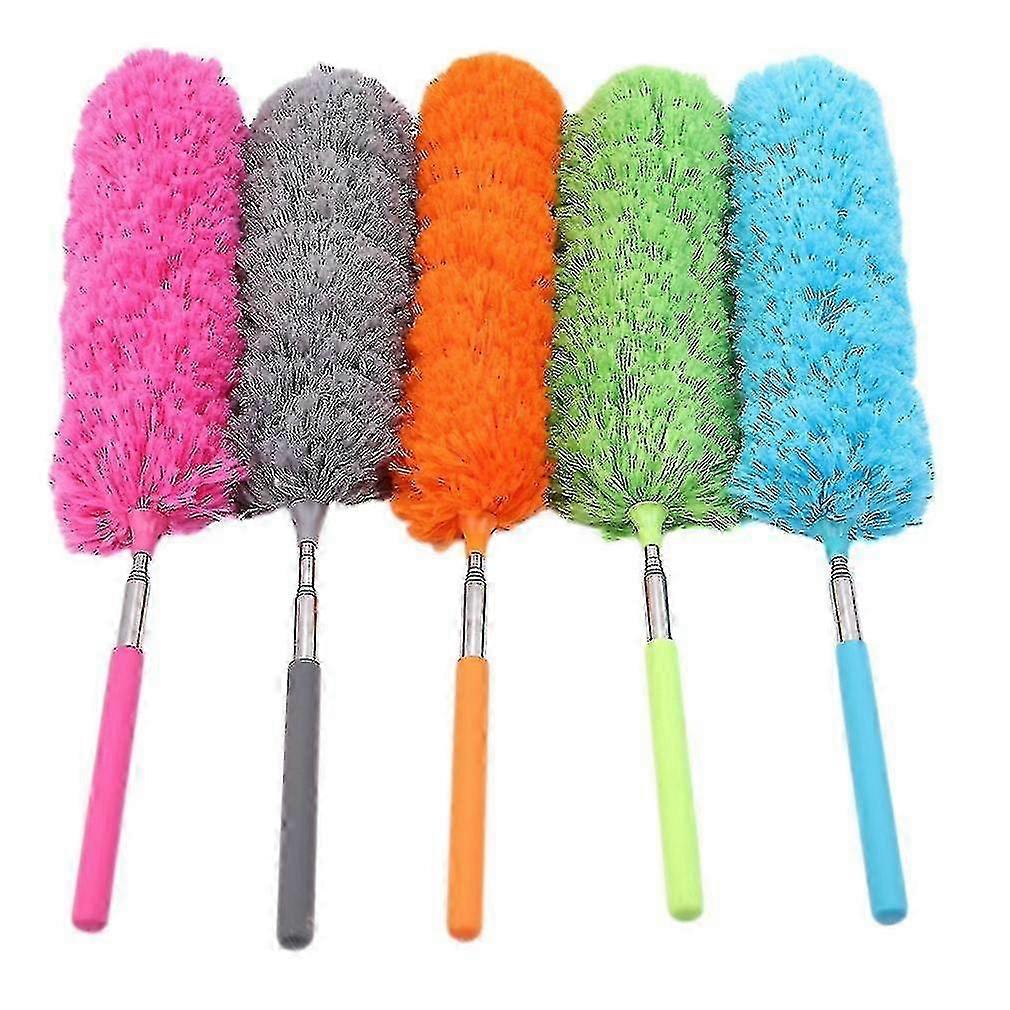 5pcs Extendable Duster, Microfiber Cloth, Cleaning Brush, Washable Adjustable Extendable With Telescopic Bar