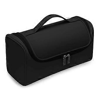 Scatola per asciugacapelli portatile con gancio nascosto, borsa per attrezzi da parrucchiere antiscivolo, borsa per stoccaggio impermeabile di grande capacità nera