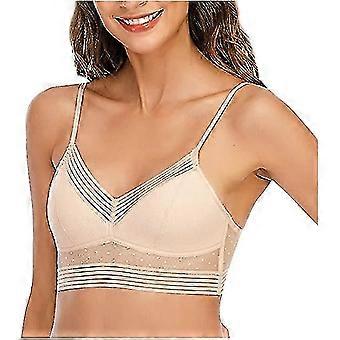 Low Back Wireless Lifting Lace Bra, U Shaped Bra Push Up Backless Bra Deep V Invisible Low Back Bra