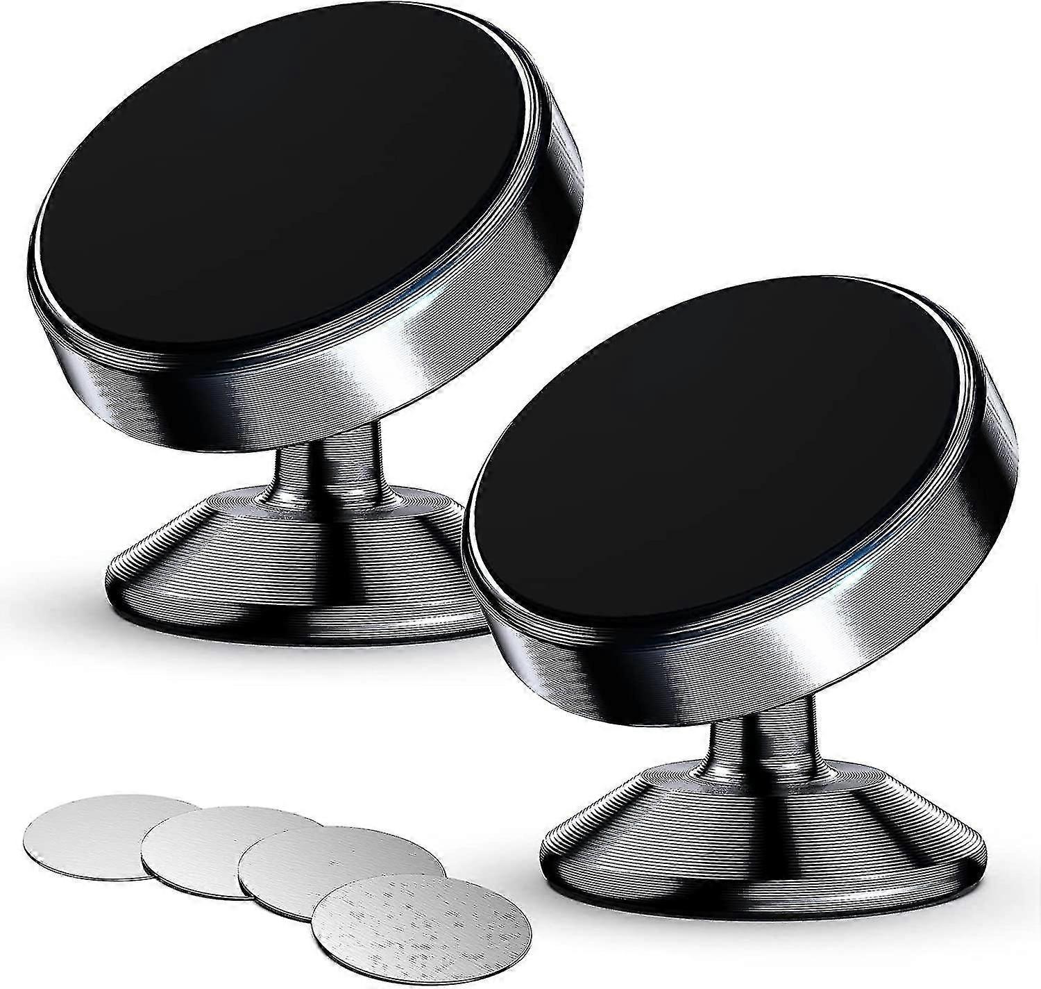 [2 Pack] Magnetic Phone Mount 360 Adjustable (black)