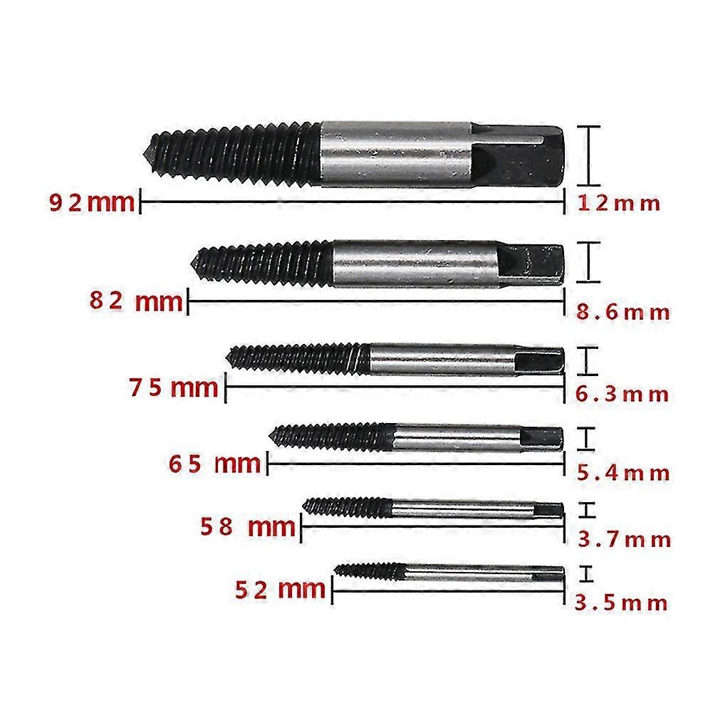 Screw Extractortool Set 6 Pcs