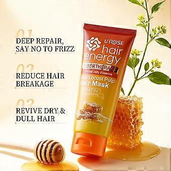 1/2/3pcs Deep Conditioning Hair Mask, Royal Jelly & Keratin Fiber Therapy for Dry, Damaged & Color-Treated Hair, Repair & Smooth