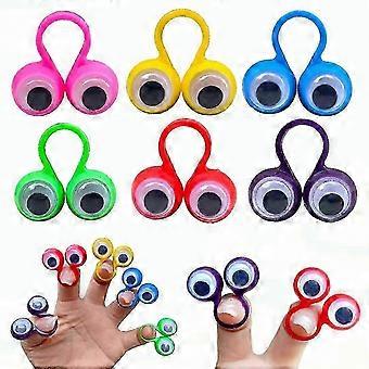 6 Pieces Monster Eye Finger Puppets, Educational Smart Finger Toys, Random Color
