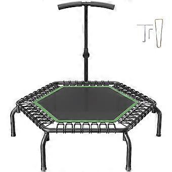 Mini-Trampolin, 54,5-Zoll-Fitness-Rebounder, maximale Belastung 450 lbs Übungstrampolin mit 3-stufigem, höhenverstellbarem Schaumstoffgriff