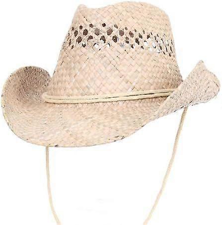 Natural Straw Cowboy Hat - Shapeable and One Size