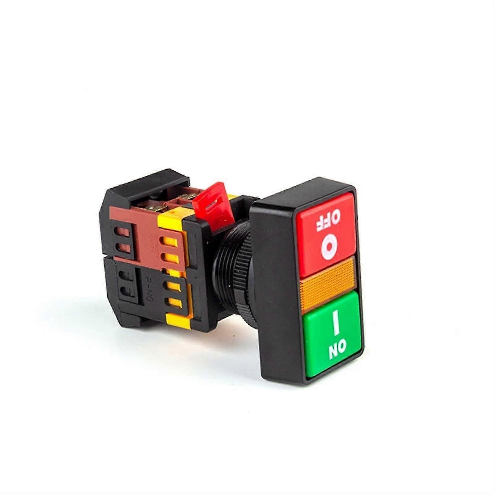22mm Start Stop Push Button Switch 110V 10A 660V SelfReset Momentary Light Control 26-27