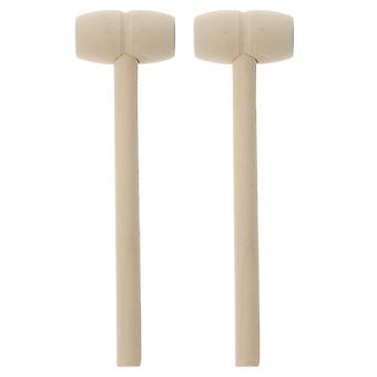 Mini Wooden Mallet Hammer Toys for Kids Playing 36Pcs Khaki Wooden Toys