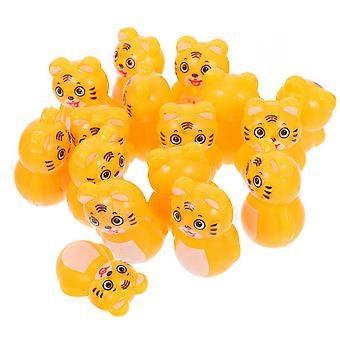 Tiger Tumbler Toy Decorative Children Playthings 16Pcs Random Colors