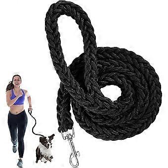 Strong Nylon Rope Dog Lead, 8 Strand Braided Heavy Duty Slip Leash with Comfortable Padded Handle