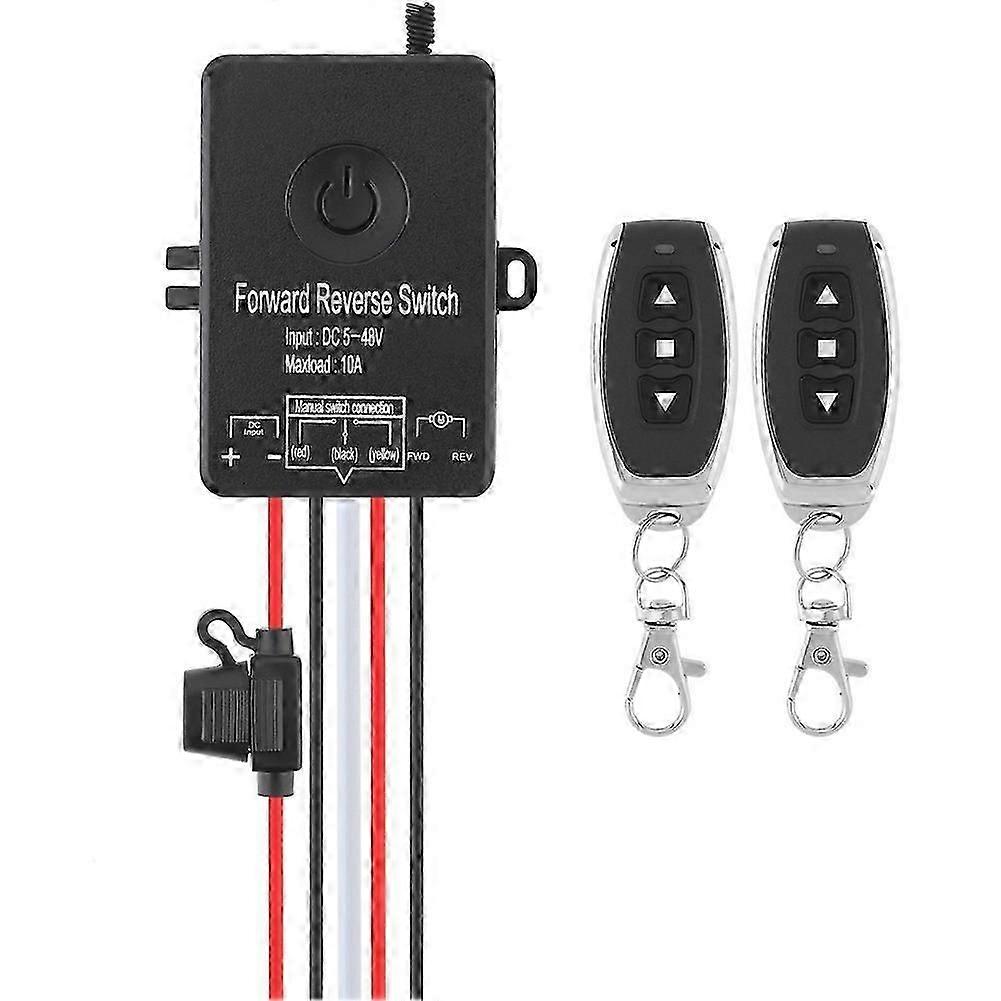 10A 5V-48V DC Motor Wireless Forward Reverse Remote Control Switch Actuator Controller Winch Solenoid Relay Contactor