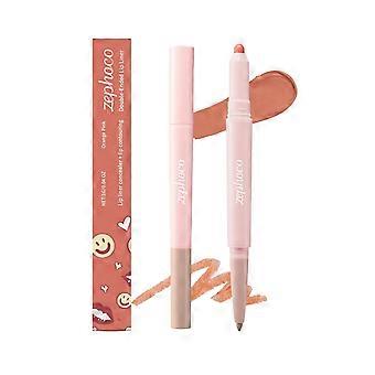 Zephoco Orange-Pink Doppelseitiger Lipliner, Concealer und Schattierungsstift - Natürliche Farbabgabe für jeden Tag, geschmeidig und passt gut.